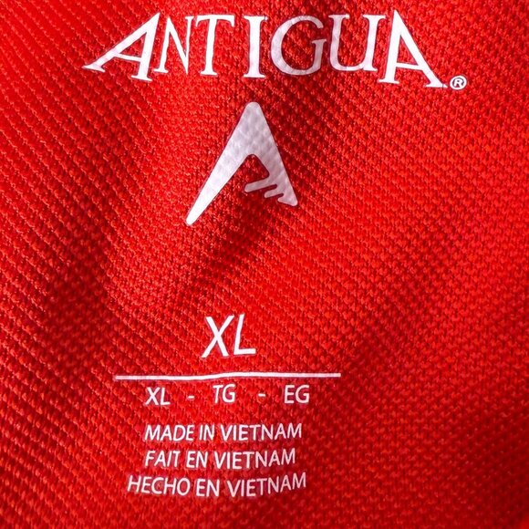 KC Chiefs Polo Red Antigua Size XL - Picture 2 of 6